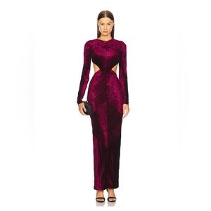 x REVOLVE Spencer Gown in Oxblood Red
Michael Costello